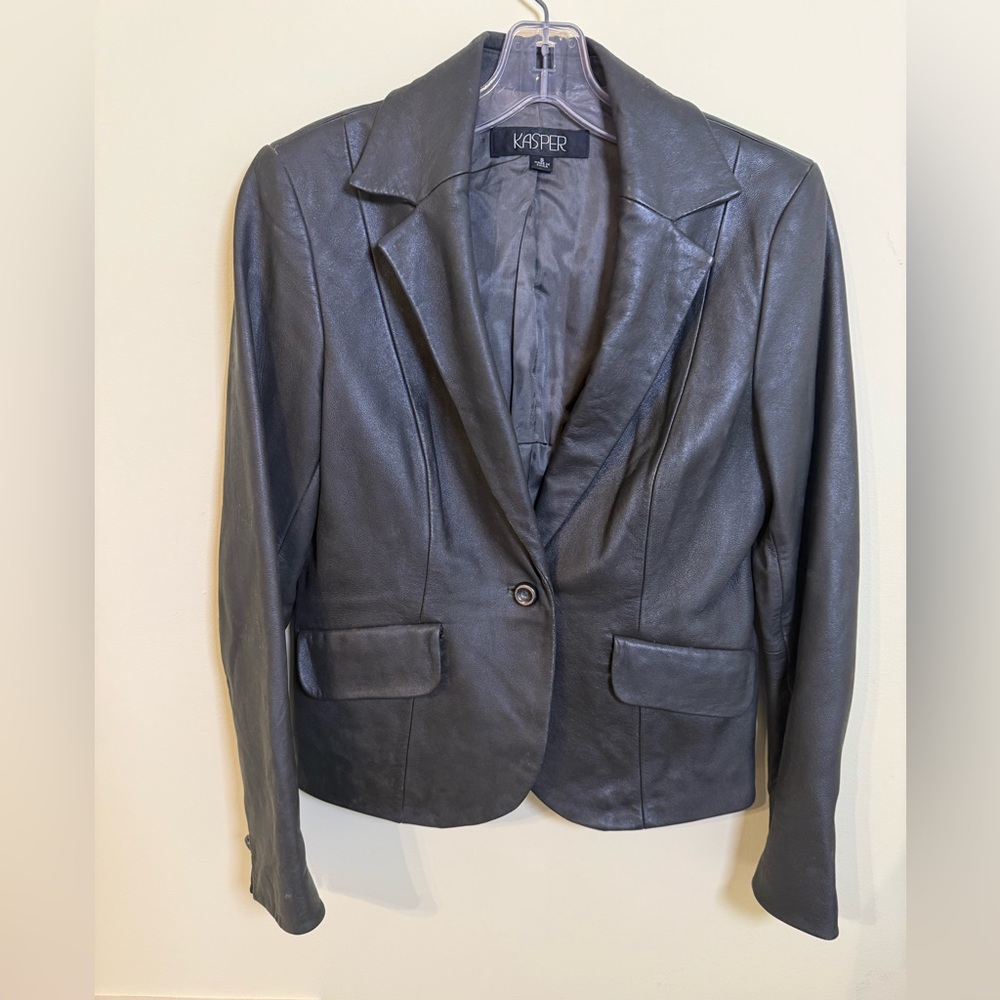 Kasper Leather Blazer *GOOD USED CONDITION*
